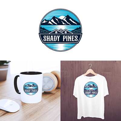 Shady Pines Logo branding design graphic design illustration logo vector webdesign