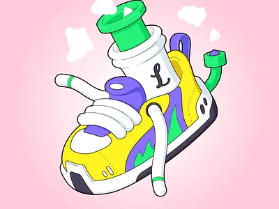 Smoky sneakers 2024 2d 2d art creative design fun graphic design illustration illustrator nft sneakers vector vector illustration