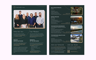 Conference Collateral for Sana Health Group graphic design