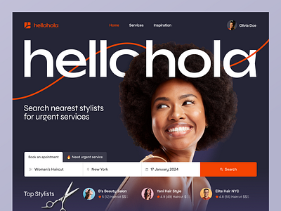 HelloHola app application design fashion instinctools interface product service startup stylist ui ux web web design website