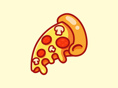 Pizza 🍕 beef character cute fly food illustration italian melted menu mozzarell pizza sausage