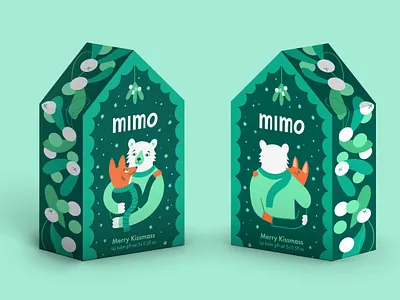 Festive packaging for beauty brand Mimo animals branding characters design illustration packaging pattern
