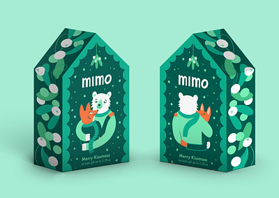 Festive packaging for beauty brand Mimo animals branding characters design illustration packaging pattern