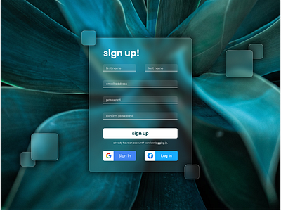 #DailyUI Challenge Day 1: Sign Up Page graphic design ui