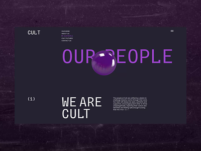 CULT-Creative Agency/Corporate website animation design ui ux web