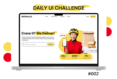 Daily UI #002 - Home page for a Food Delivery Service ui