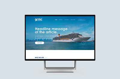 GRMC landing page branding prototyping uiux design