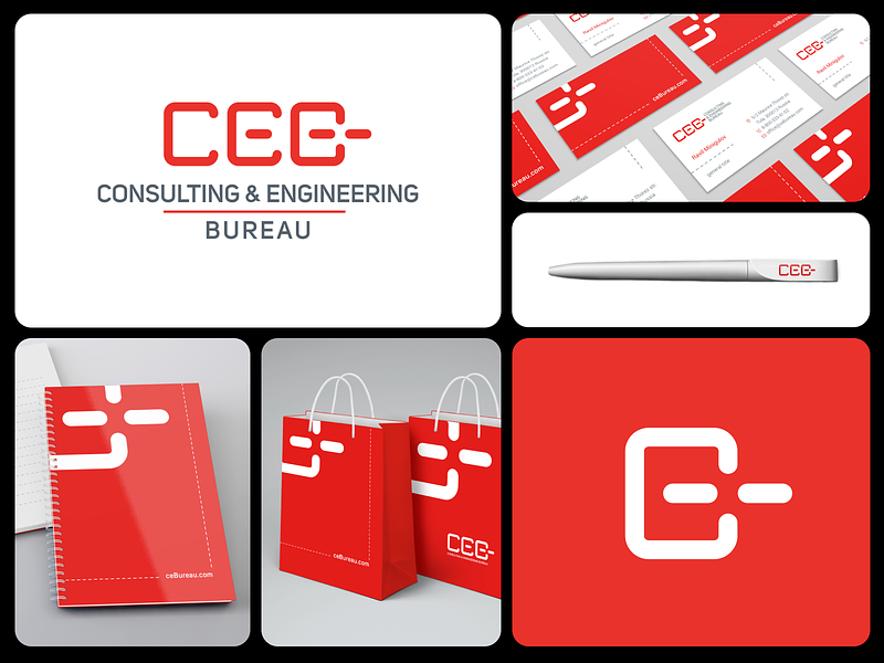 CEB #logomonday brand book brand guidelines brand identity brand manual branding logo logomonday monogram red