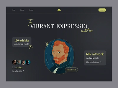 Online Exhibit Website art branding design hero inspiration inspire ui ux website