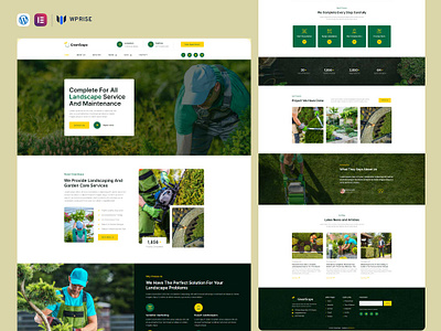 GreenScape – Landscaping & Gardening Elementor Template elementor template garden template gardening gardening landing page gardening web design gardening website gardening website template gardening website theme landscaping website web design