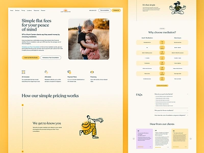 UI Design - Law Mediation Firm bright clean colorful friendly gradient law firm light light theme ui ui design ux yellow