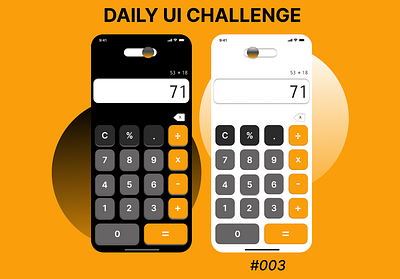 Daily UI #003 - Calculator App ui