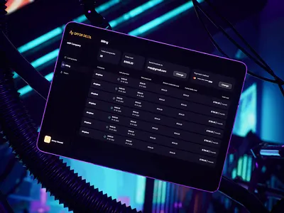 Billing | Opfor Delta black design cybersecurity dashboard modern design payment features