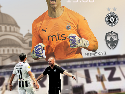 Partizan matchday @ndesignvisuals design designer fanart graphic design matchday partizan poster serbia sportdesign sportposter