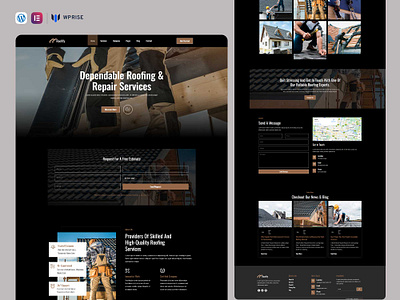 Roofify – Roofing Services Elementor Template elementor template roofing roofing landing page roofing template roofing web design roofing website roofing website template roofing website theme web design