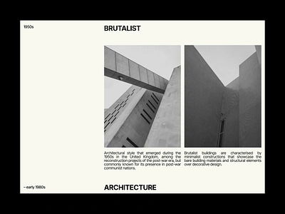 Brutalist architecture / Editorial layout, pt. 12 architecture brutalism design editorial figma graphic design grid landing landing page layout minimal minimalism minimalist poster swiss typography ui ui design user interface web