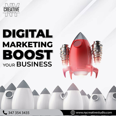 Digital Marketing boost business branding brochures design digital marketing graphic design illustration logo ny creative studio typography ui ux vector