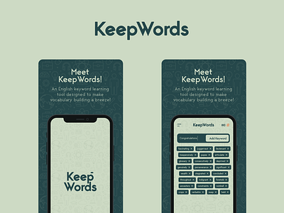 KeepWords Mobile App education ios learning mobile app