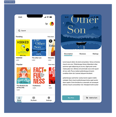 Ebook Mobile App ui ux design