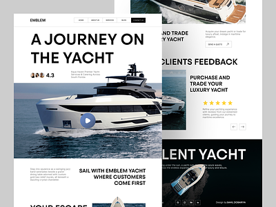 Yacht Website Design boat boats design design studio interface landing page sailing service ui ux water sports web web design web layout webdesign website yacht yacht club website yachting yachts