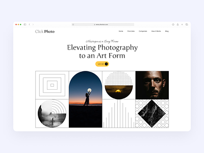 Photography Website | ClickPhoto ai art crative design images photographer photography typography ui user experience web website