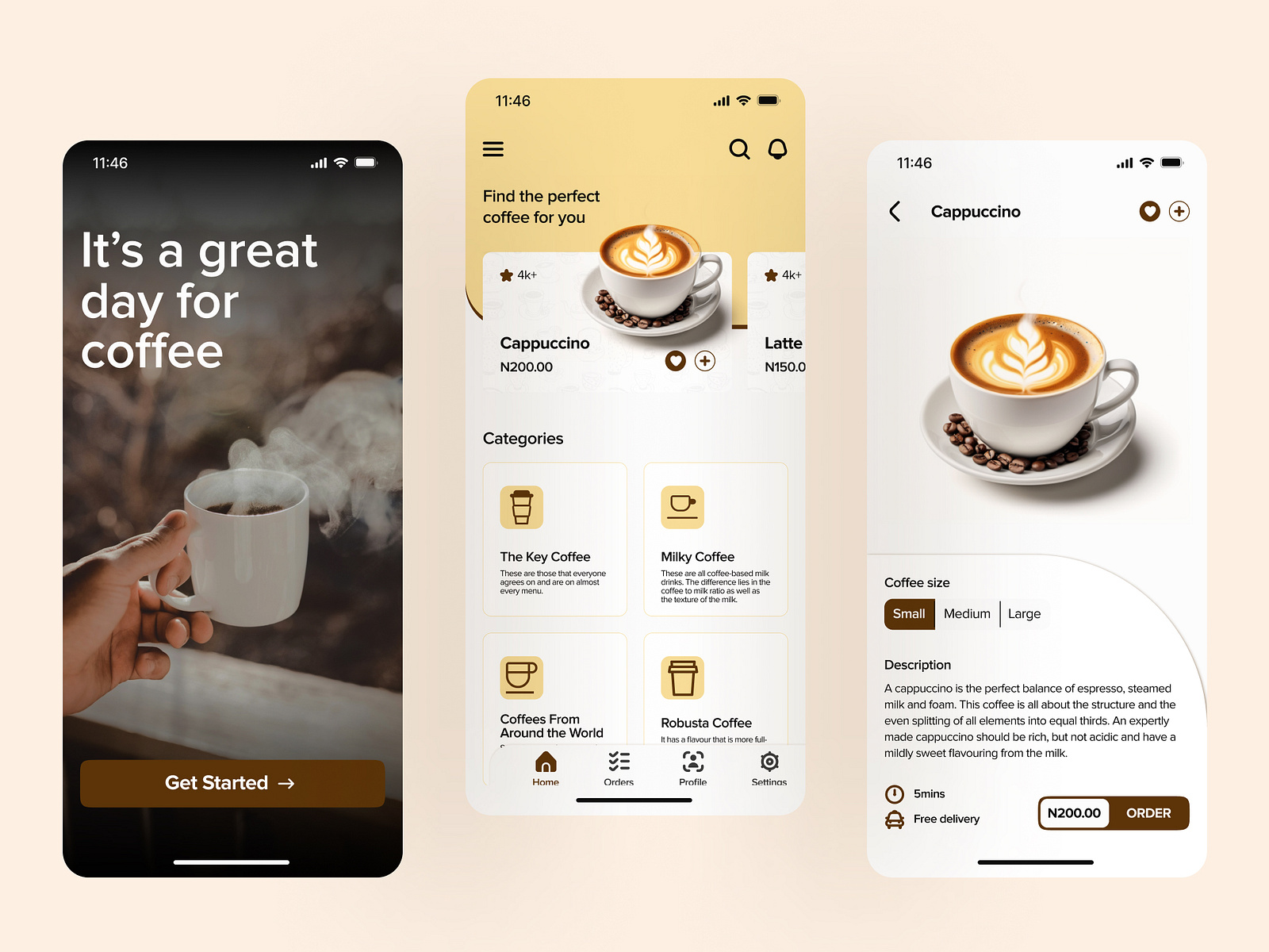 Coffee App UI Design by Olasode Adesola on Dribbble