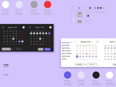 Dark and light UX calendars webdesign ui ux design