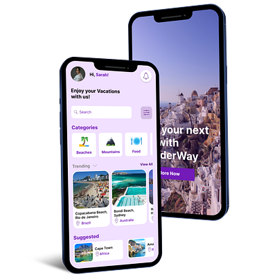 WanderWay: UX Case Study for Travel App app branding case study design designer dribbble figma figma design graphic design logo mobile product tools travel ui uiux ux wanderway