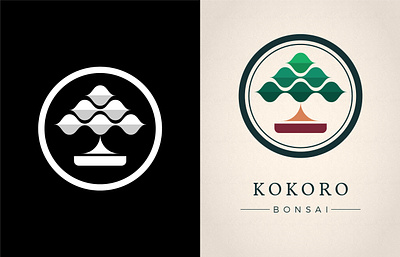 Kokoro Bonsai bonsai branding design graphic design japan japanese kokoro logo logomark tree