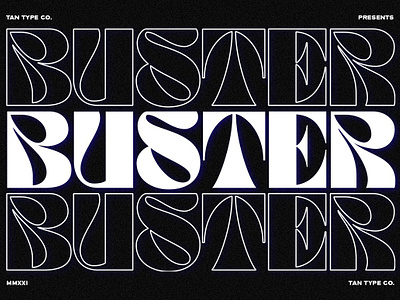 TAN - BUSTER bold bold font bold type bold typeface display type groovy font groovy retro font hipster hipster font hipster style quirky quirky alphabet quirky font quirky letters retro font tan buster vintage vintage font