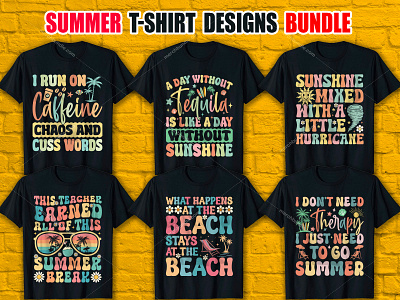 Summer T-Shirt Design Bundle bulk t shirt design bundle design clothing design custom t shirt custom tshirt design graphic t shirt design merch design photoshop tshirt design shirt design summer t shirt summer t shirt design summer t shirt design bundle summer trendy shirt summer typography design summer vector t shirt design t shirt design bundle t shirt design ideas trendy t shirt design tshirt design