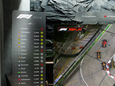 Formula 1 Vision Pro App f1 app formula 1 app inspiration ui ui design ux ux design vision vision pro app