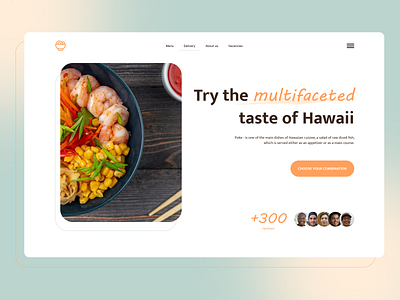 The first screen of the Hawaiian cuisine restaurant design ui ux