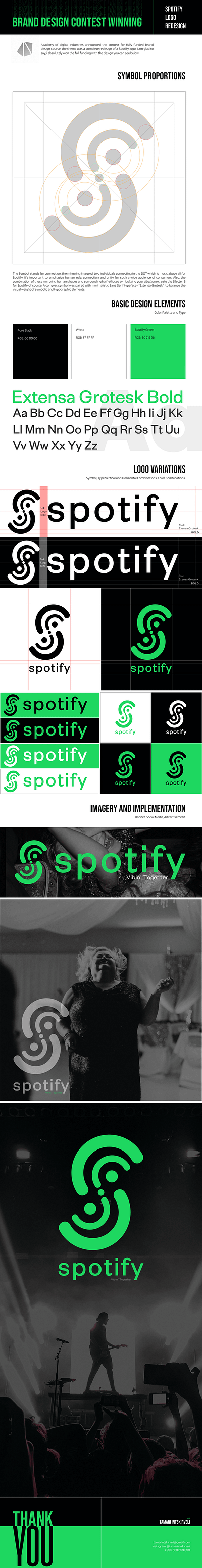 Spotify Logo Redesign branding graphic design logo