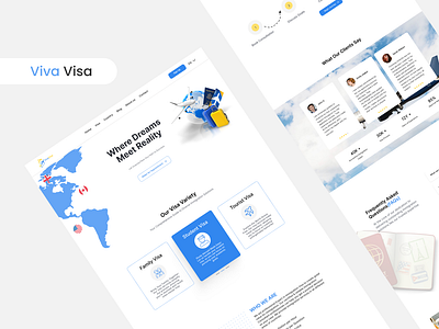 Visa Consulting Website blue consulting graphic design travel ui visa website