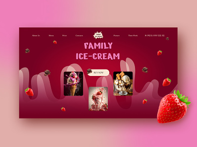 Concept for Ice-cream cafe app branding design graphic design illustration logo typography ui ux vector