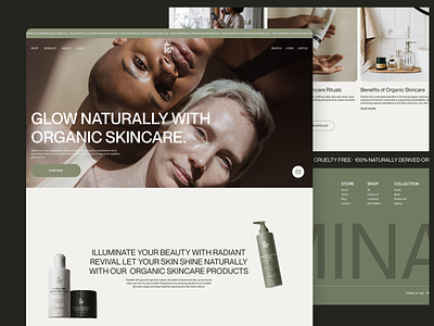 Lumina Skincare - Homepage commerce design e commerce figmadesign responsive skincare ui web web design webdesign women