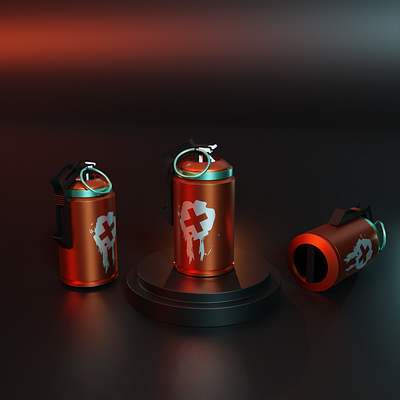 Raze Valorant Grenade 3d 3dart blender cycles design grenade logo modeling valorant