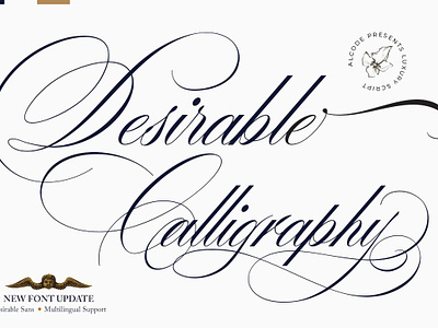 Desirable Calligraphy branding casual custom desirable calligraphy elegant font gentle logo pen quirky romantic sweet trendy unique vintage wedding whimsical