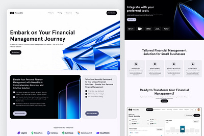 NexusBiz - Business Management Service Website branding design ui ux