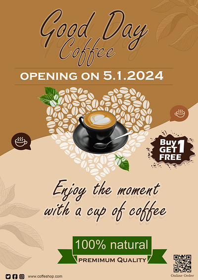 coffee poster branding graphic design logo motion graphics ui