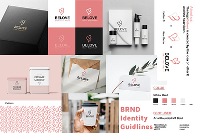Belove Brand Identity Guidelines b letter brand guidelines brand identity corporate cosmetic fashion graphic design logo logo design love icon modern logo visual identity