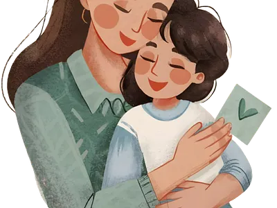 Happy Mother's Day Illustrations 3d abstract art aesthetic aesthetic print aesthetic printable aesthetic wall art animation artist branding design graphic design happy mothers day illustration logo mother day motion graphics ui