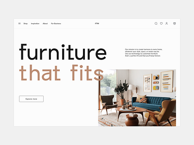 Furniture shop - concept branding design graphic design ui ux