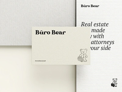 Büro Bear - Brand Identity 02 brand design brand identity branding business card character design design designer graphic design iconography illustration law firm lawyer letterhead logo logo design logo illustration real estate stationery