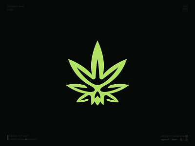 Cannabis Skull branding cannabis design hemp icon logo logodesign logotype minimal skull vector