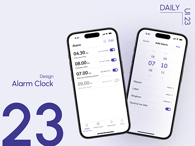 Day 23: Alarm Clock alarm clock app design daily ui challenge microcopy mobile app design ui design usability user experience user interface