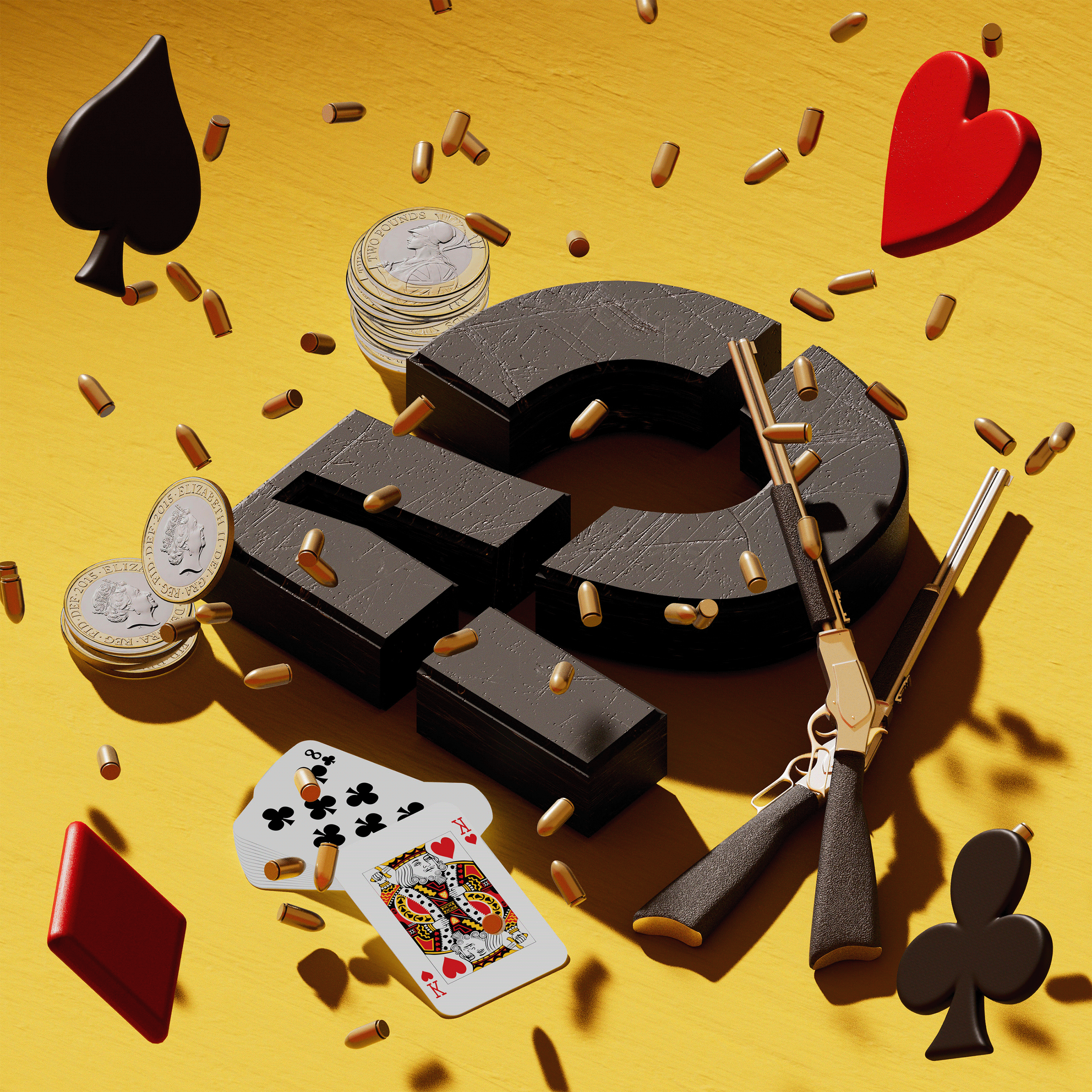 3D Alphabet | Sasha Krivorotova 3d alphabet cards cg cinema cinema4d design film gans illustration mocies money numb rozov type visualisation wnbl