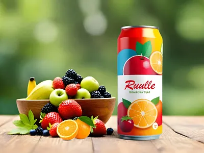 Fruit Fresh Drink Can Label Design branding can design drink can design fruit can fruit label juice can label design packaging design soda can soda label