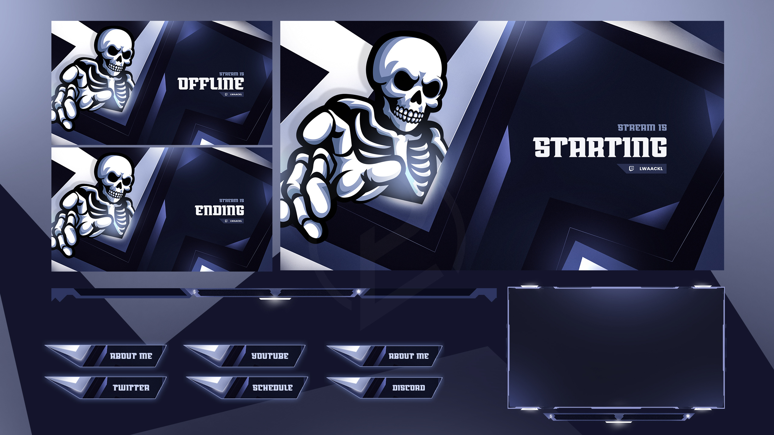 Example of Animated Stream Overlay Design Package